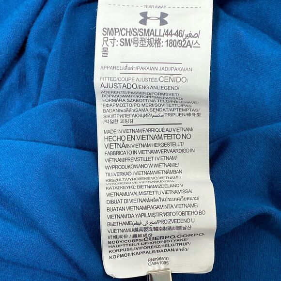 Under Armour Fitted Henley Solid Blue T-Shirt Tee Top Shirt Size Small S Womens - Picture 6 of 7